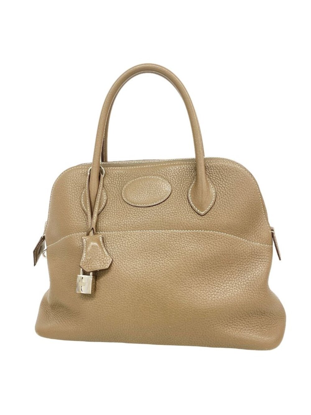 Hermes Handbag Bolide 31 Taurillon Clemence Etoupe Silver